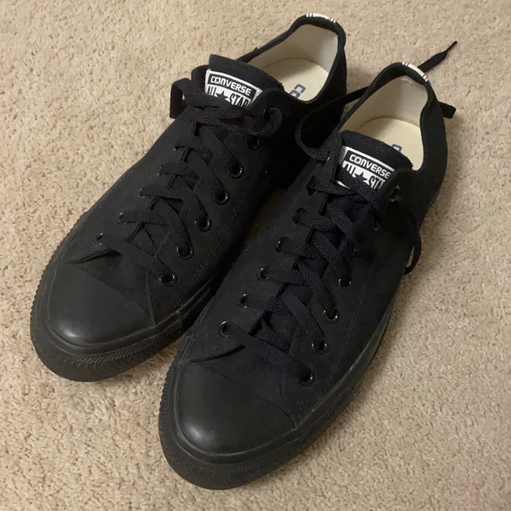 Men’s Size 11 Converse Brand All Star “Husband” Black Shoes. Worn Once.